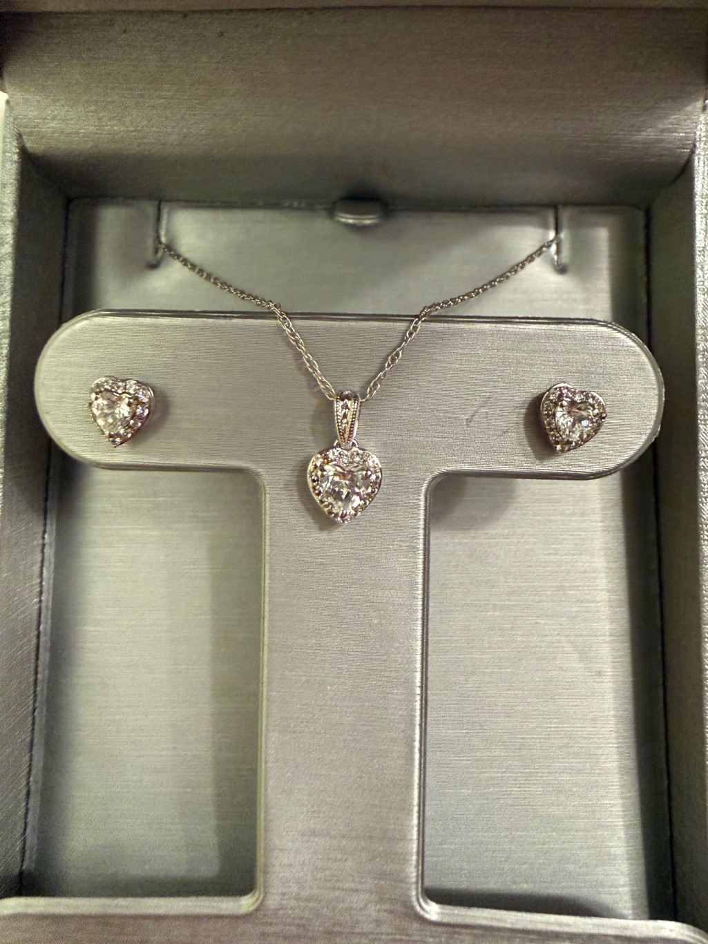 Nwt Zales Heart Necklace & Matching Earrings Set — image 3 of 8